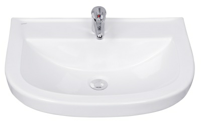 Умывальник Santeri PRO 131155S0010B0 белый 56 см с отверстием без перелива без крепления (Россия)