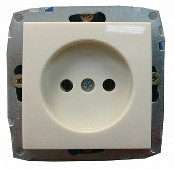 Розетка Zena кремовая без заземления (Турция)