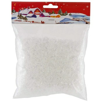 Снег искусственный ПВХ белый 21*16*0,3см (110гр) (Россия)