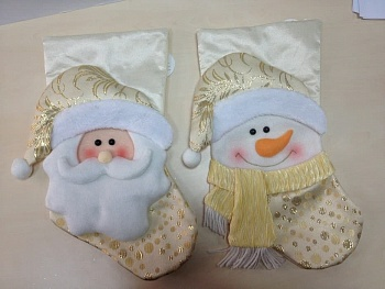 Новогодний сувенир "Носок Рождественский" 38 см (182213) (Китай)