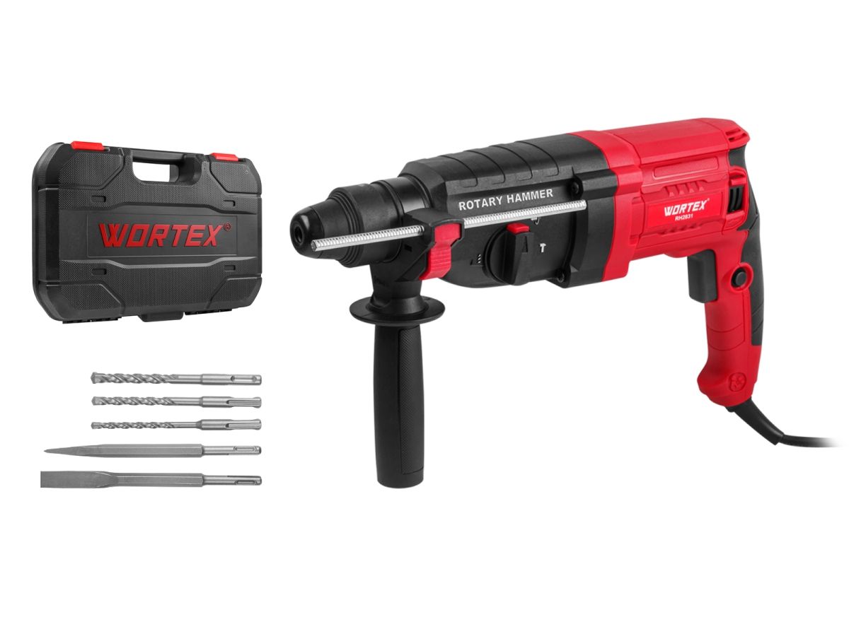Перфоратор WORTEX RH 2831 в чемодане + 2 зубила ,3 сверла (Китай)