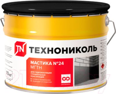 Мастика гидроизоляционная «Технониколь» №24 МГТН 10кг (Россия)
