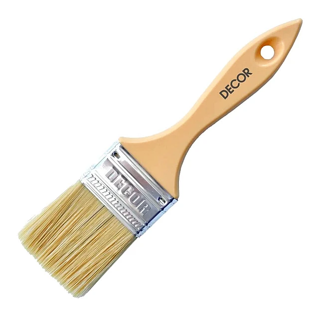 Кисть плоская смешанный ворс пластиковая ручка Неделька Decor (Россия) в Борисове