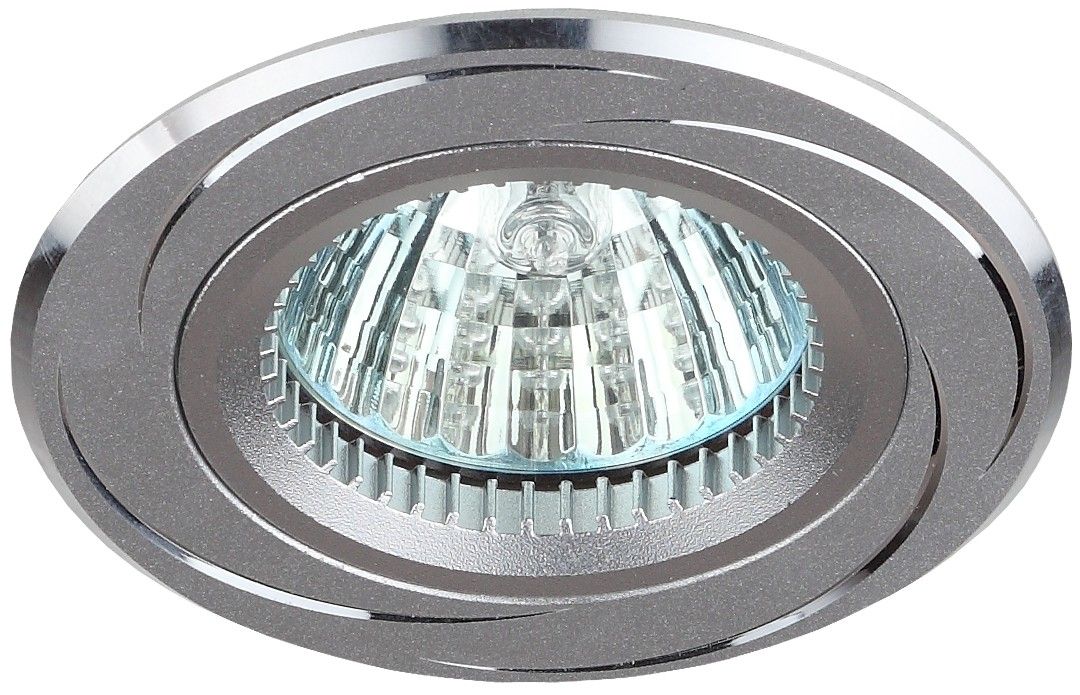 Светильник KL34 AL/SL алюминиевый MR16,12V/220V, 50W серебро/хром (Китай)