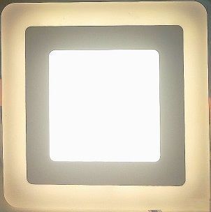 Светильник светодиодный с декоративной подсветкой квадратный, 3+2W, желтый (10271) (Сербия)