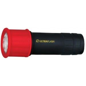Фонарь Ultraflash LED15001-А (3xR03 светофор, красный с черным, 9 LED, пластик, блистер) 6/96 (Россия)