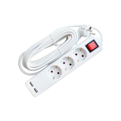 Удлинитель ЭТП 3/3м,16А/3,6кВт ПВХ 3*1,5 (Китай)
