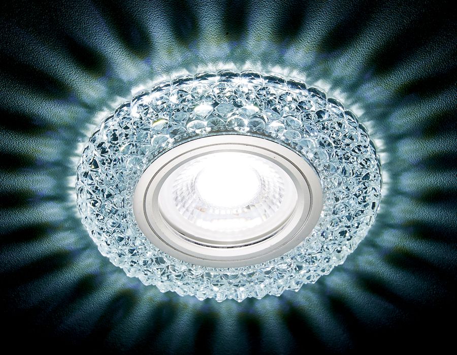 Точечный S291 CH хром/прозрачный хрусталь/MR16+3W(LED COLD) (Китай)
