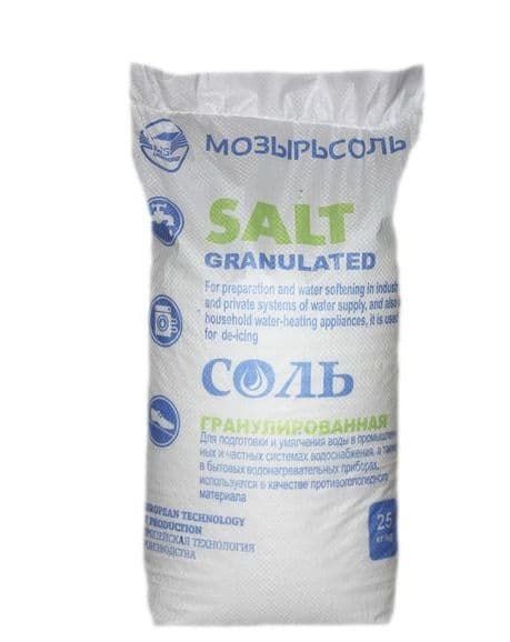 Соль гранулированная антигололедная 25кг (Беларусь)