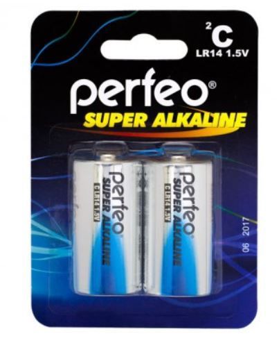 Батарейка PERFEO LR14/2BL Super Alkaline /12 (Киргизия)