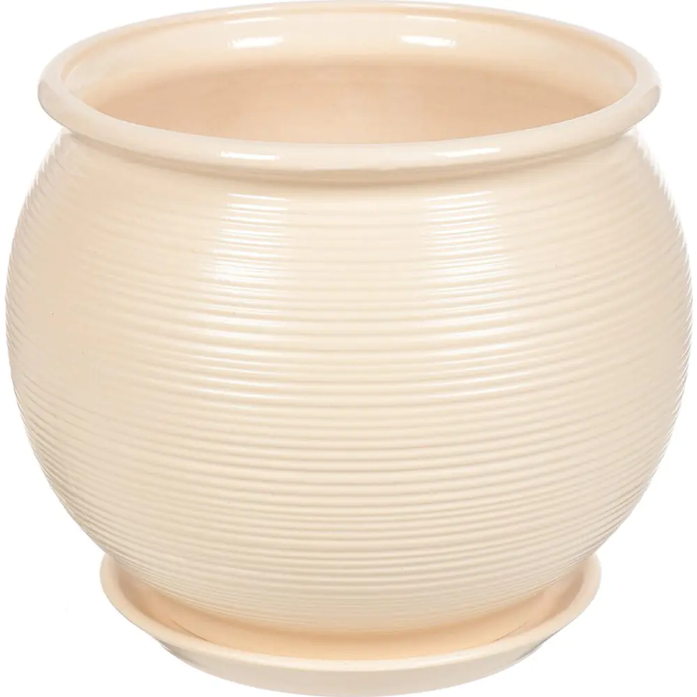 Горшок для цветов керамический "Марс" с подставкой (Россия)