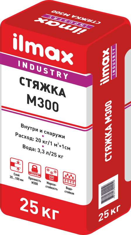 Смесь для стяжек ilmax industry стяжка М300 25кг (Беларусь) в Борисове