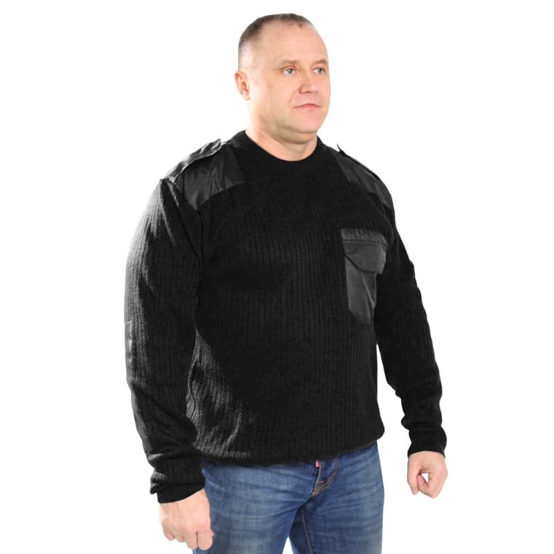 Джемпер офицерский, черный 06438
