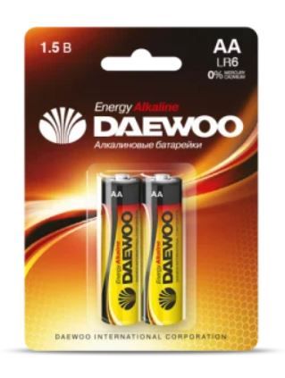 Батарейка DAEWOO LR6 BL-2 ENERGY Alkaline 20/480 (Китай)
