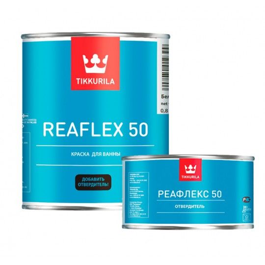 Краска для ванны Реафлекс 50 белая 0.8л с отвердителем 0.2л TIKKURILA (Финляндия) купить | Практик