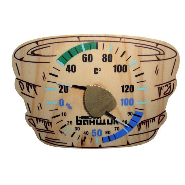 Термометр+гигрометр для бани и сауны "Шайка"