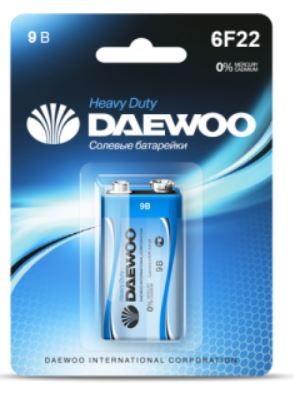 Батарейка DAEWOO Heavy Duty 6F22 BL-1 12/144 (Китай)