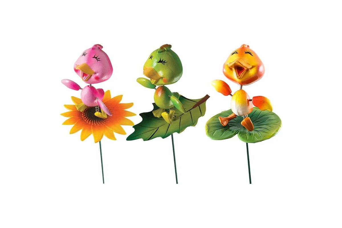 Штекер садовый "Утенок на цветке" GS-AR3158-5 Park (Россия)