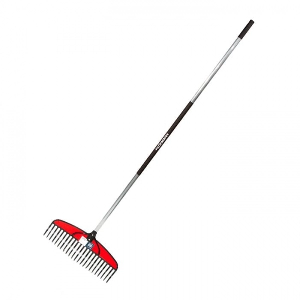 Грабли веерные Fachmann Garten для листвы пластиковые с алюминиевым черенком (Россия)
