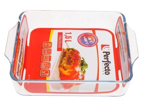 Форма из жаропрочного стекла 1,5 л. прямоугольная (Китай)