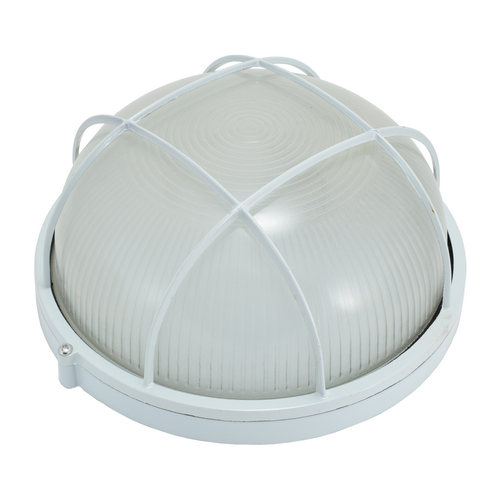 Светильник НПП 6001L (HPL001L) 100W/220V IP54, круг c решеткой белый (Китай)