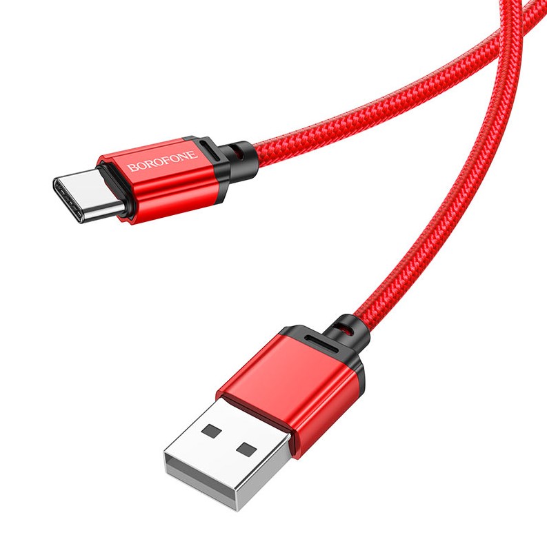 Кабель BX87 Type-C-USB 2,4А красный 1м  BOROFONE (Россия)