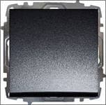 Выключатель 1-клавишный проходной Zena дымчатый (Турция)