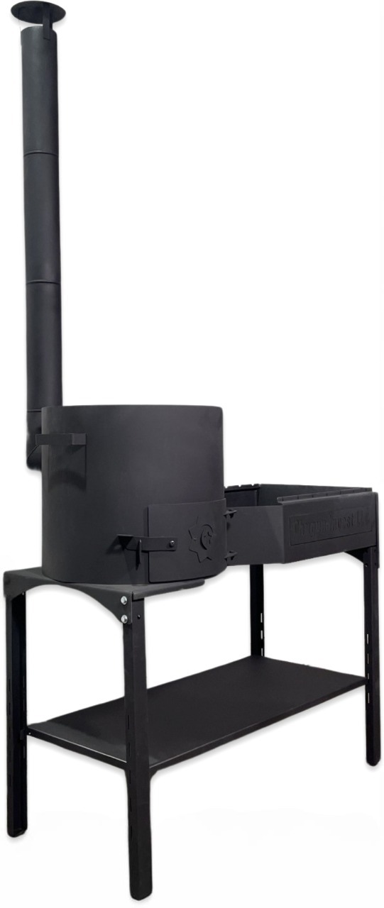 Мангал 3в1 с дымоходом и подказанником 80*30,5*70 CHUGUN INVEST (Беларусь)