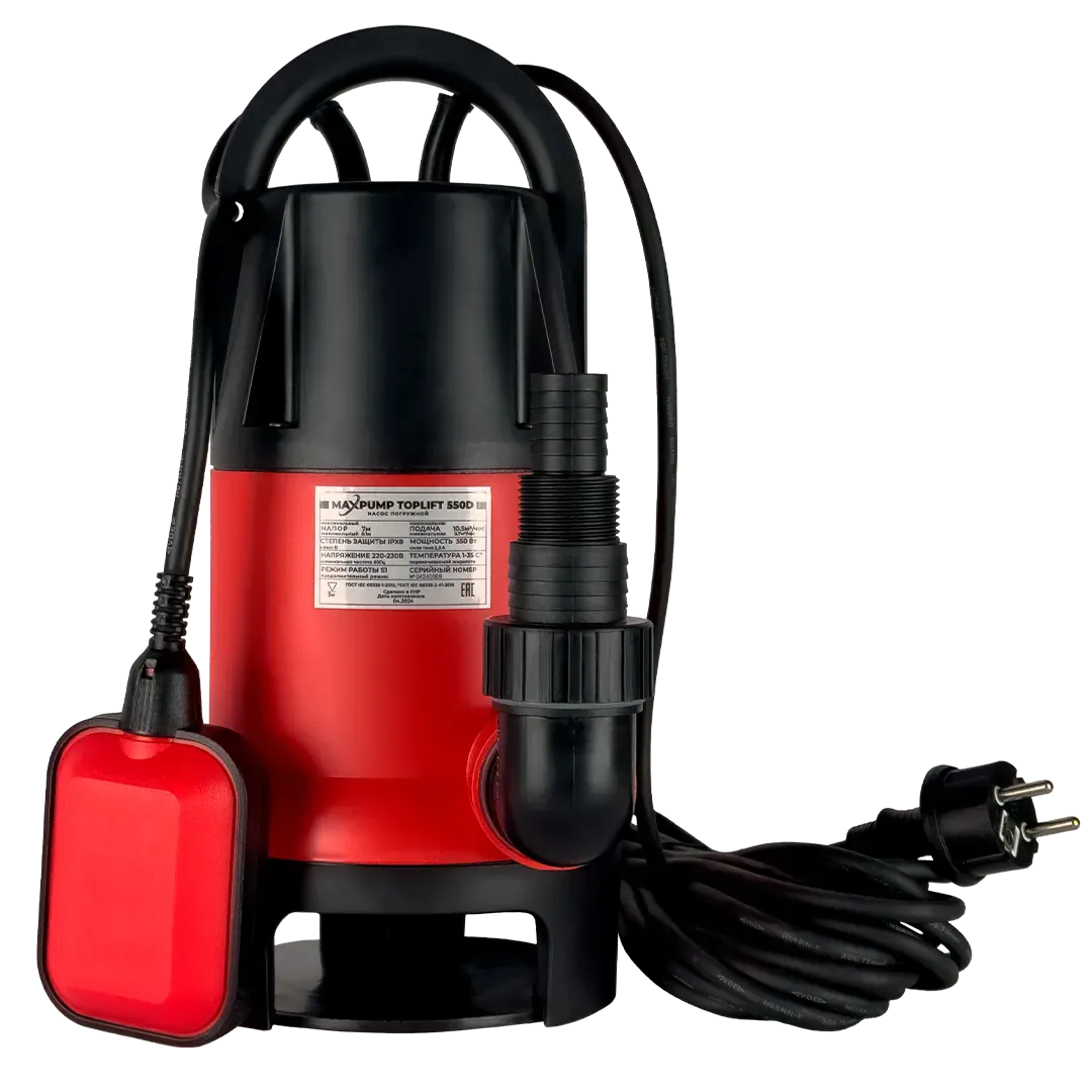Насос погружной дренажный фекальный MAXPUMP TOPLIFT 550D (Китай)