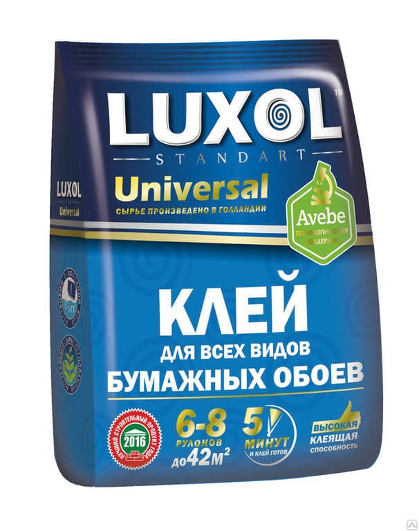 Клей обойный LUXOL STANDART универсальный пакет 200гр (Россия)