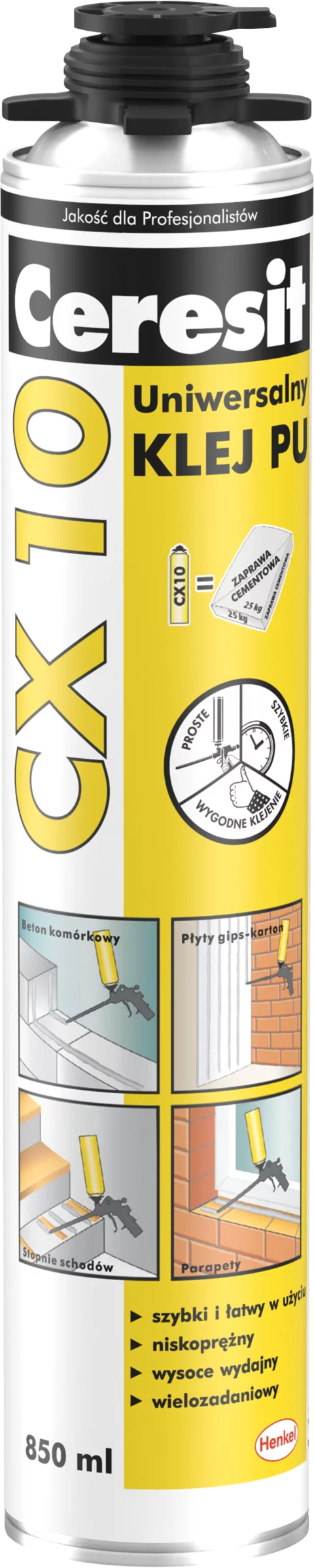 Пена-клей цементная Ceresit CX10 профессиональная 850мл (Беларусь)