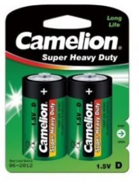 Батарейка Camelion R20P-ВР2 GREEN 12/144 (Россия)