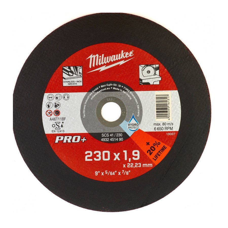 Диск отрезной по металлу MILWAUKEE SC D 230х1, 9 мм (Китай)