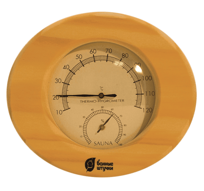 Банная станция Термометр с гигрометром овальный 16*14*3 см (Россия)