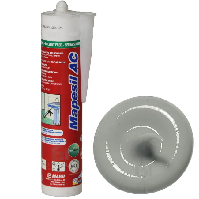 Герметик силиконовый MAPEI Mapesil AC№112 серый 310 мл (Италия)
