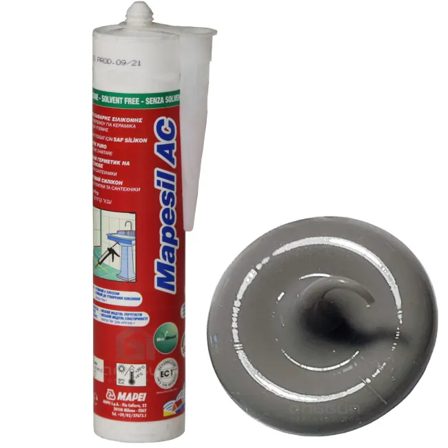 Герметик силиконовый MAPEI Mapesil AC№113 темно-серый 310 мл (Италия)