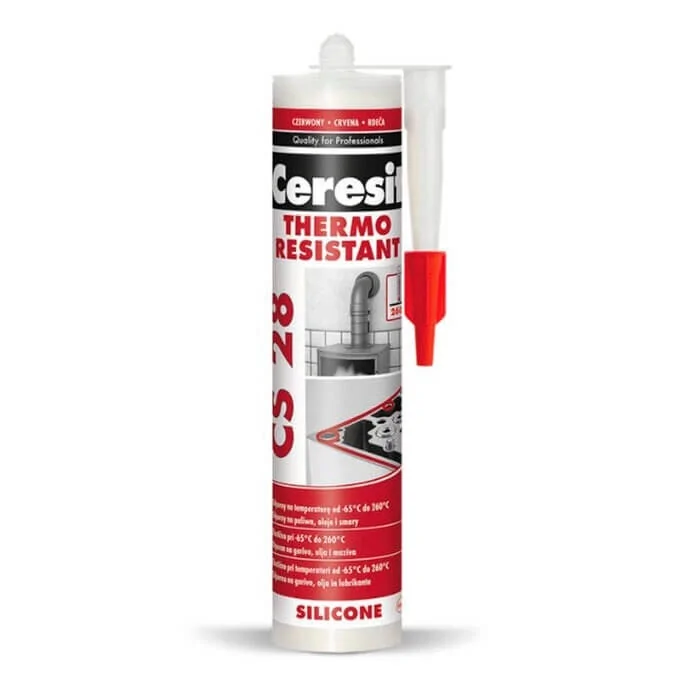 Герметик термостойкий силиконовый CERESIT CS 28 THERMO RESISTANT (Турция)