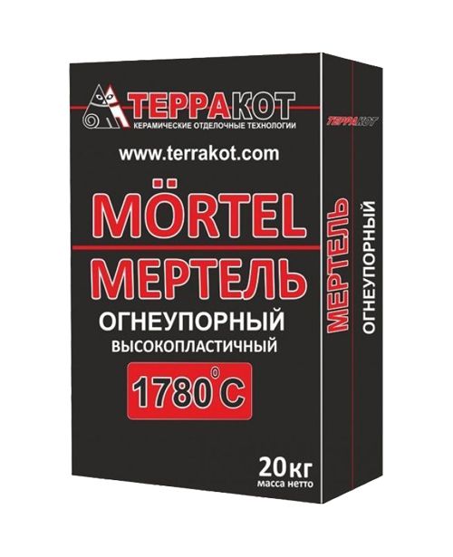 Смесь Мертель кладочная огнеупорная "Терракот" (20кг) (Россия) в Борисове
