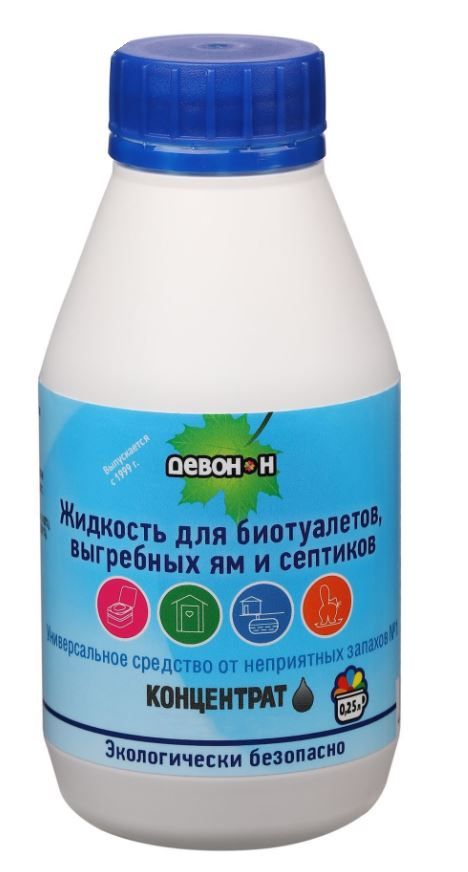 Жидкость Девон - Н для садовых и биотуалетов 0.25л (Россия)