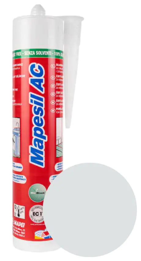 Герметик силиконовый MAPEI Mapesil AC №111 светло-серый 310мл (Германия)