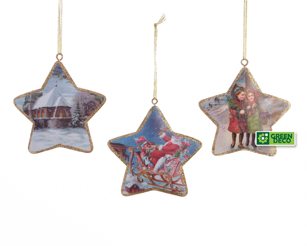 Украшение подвесное для елки из металла ( 0,3x10x10 см) (Китай)