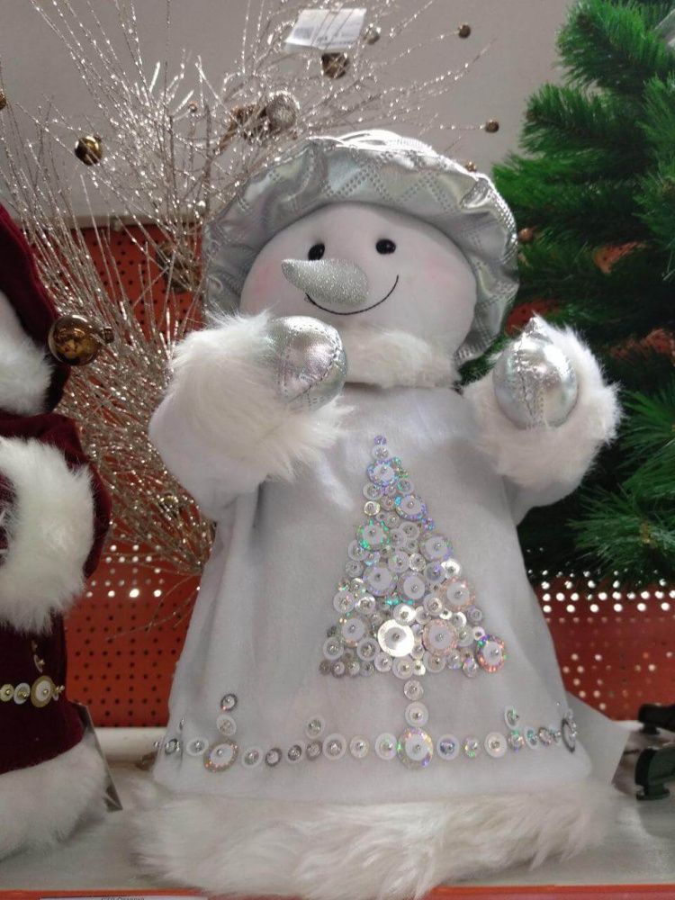 Новогодняя фигура Снеговик 46см (Китай)