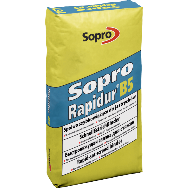 Цементная стяжка Sopro Rapidur B5, 25кг (Польша) в Борисове