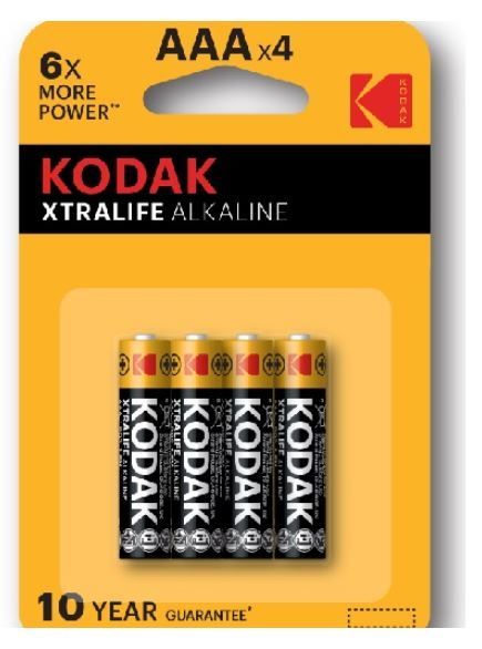 Элемент питания Kodak LR03 XTRALIFE K3A-4 (Китай)