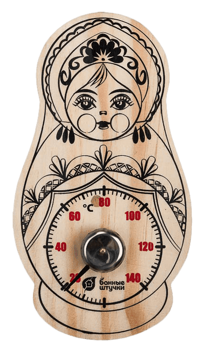 Термометр "Матрешка" 9,5*17см для бани и сауны (Россия)