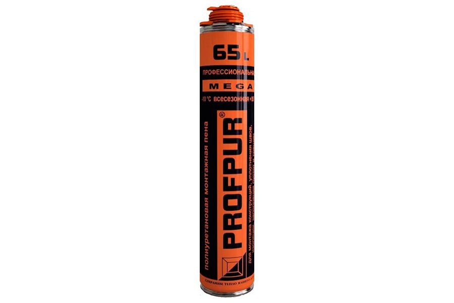Пена монтажная профессиональная PROFPUR mega 870мл (Польша)