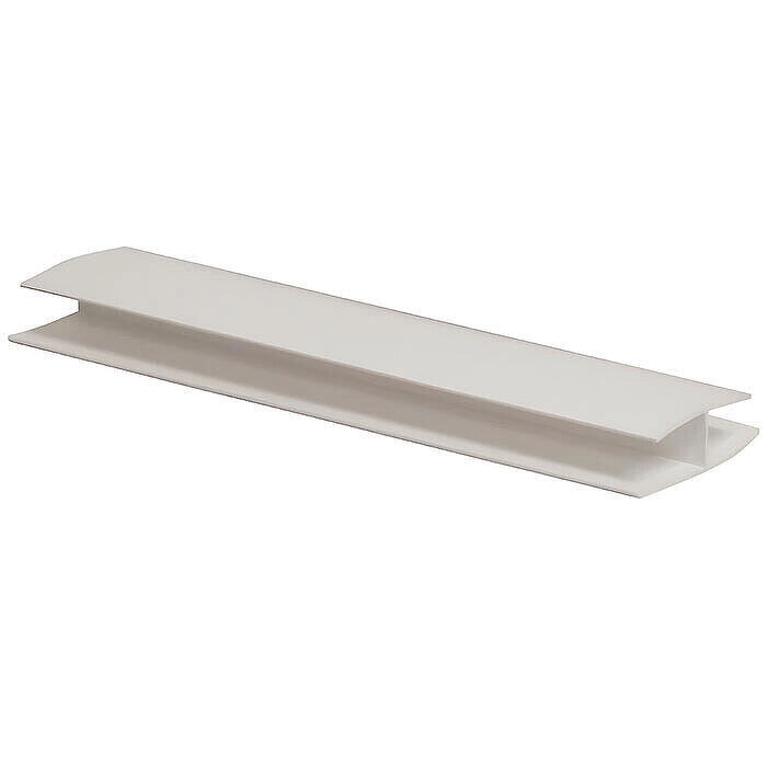 Профиль стыковочный Н для ПВХ панелей 8мм 3,0м Идеал Ламини белый глянцевый (Россия)