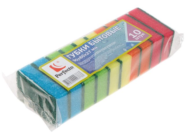 Губки кухонные 10 шт., 90х60х27 мм. (Беларусь)