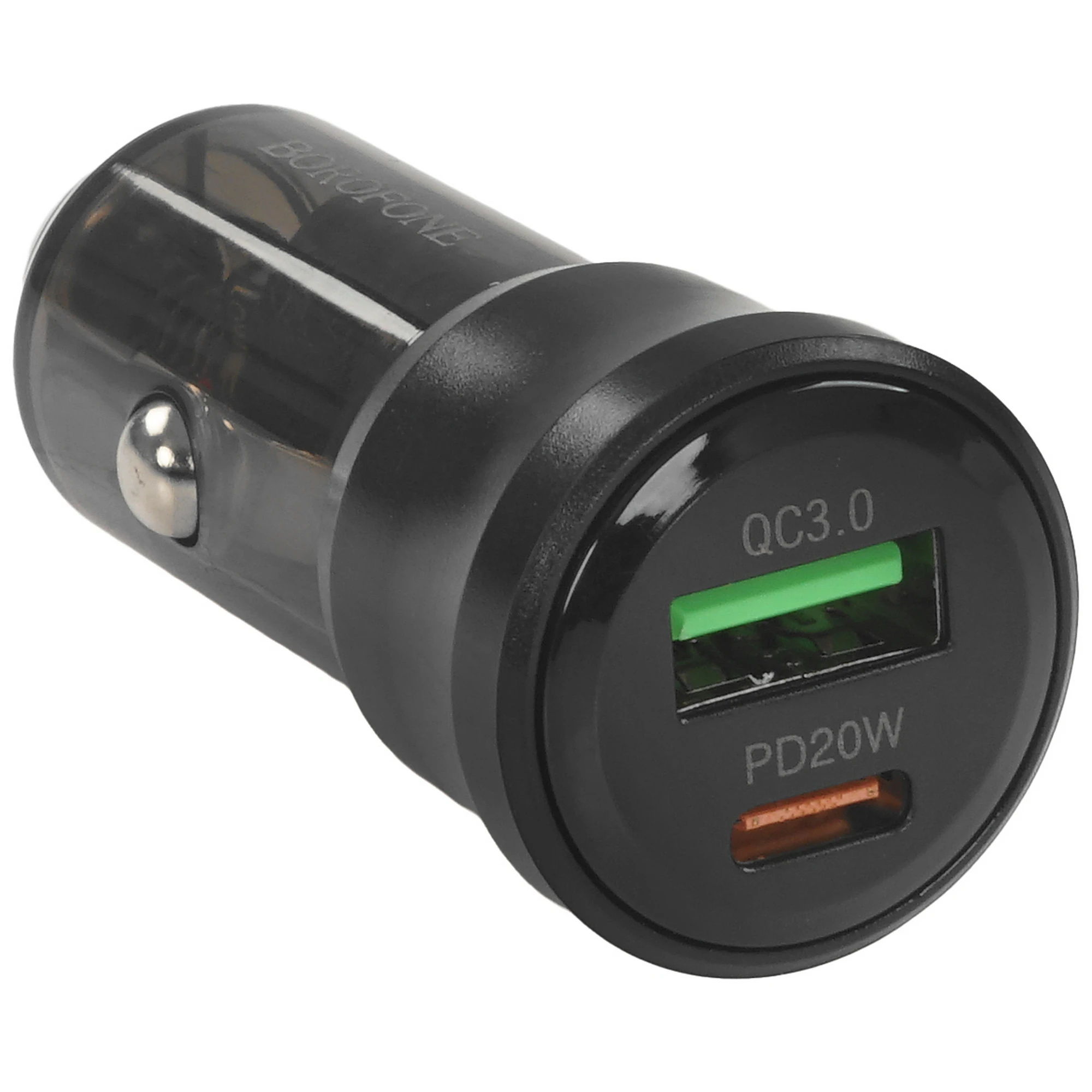 Автомобильное зарядное устройство BOROFONE BZ25A два порта PD38W + QC3.0 черный (Россия)