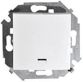 Выключатель одноклавишный с подсветкой белый 1591104-030 (Россия) 